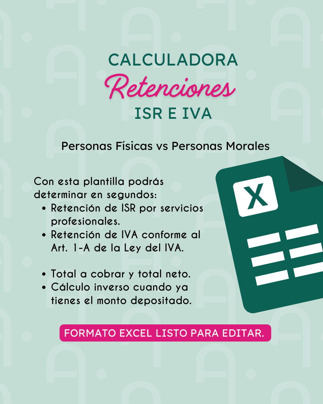 Calculadora de Retenciones ISR e IVA en Excel | Personas Físicas vs Personas Morales | Herramienta Contable 2026