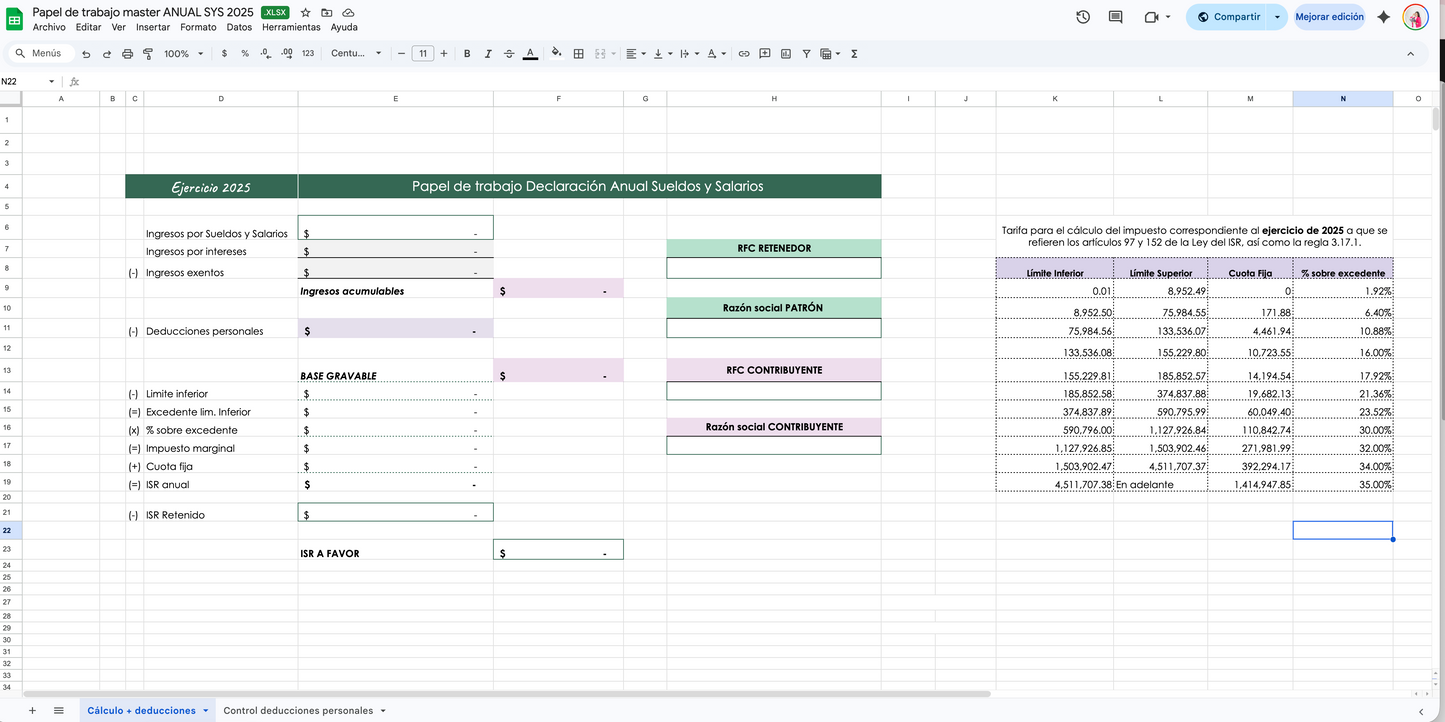 Papel de Trabajo Master Anual 2025