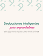 Deducciones inteligentes para emprendedores
