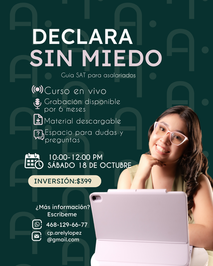 Declara sin miedo