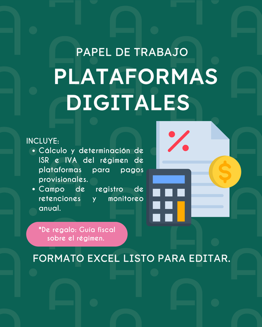 Plataformas - Cálculo ISR e IVA
