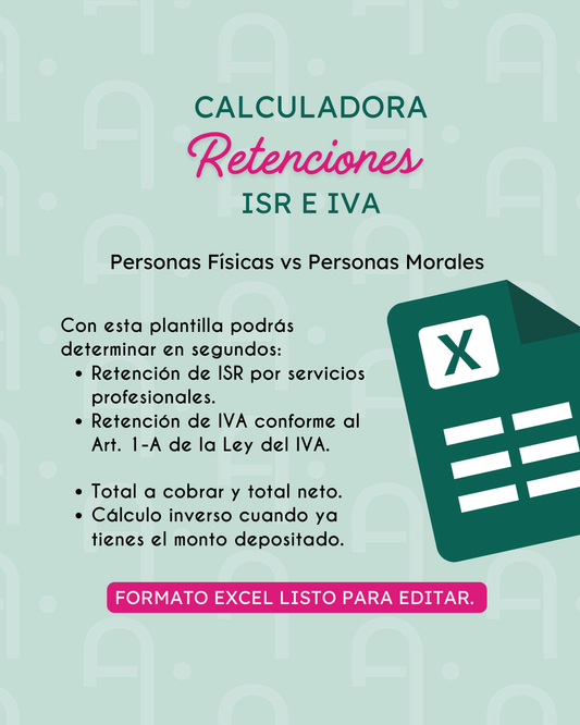 Calculadora de Retenciones ISR e IVA en Excel | Personas Físicas vs Personas Morales | Herramienta Contable 2026