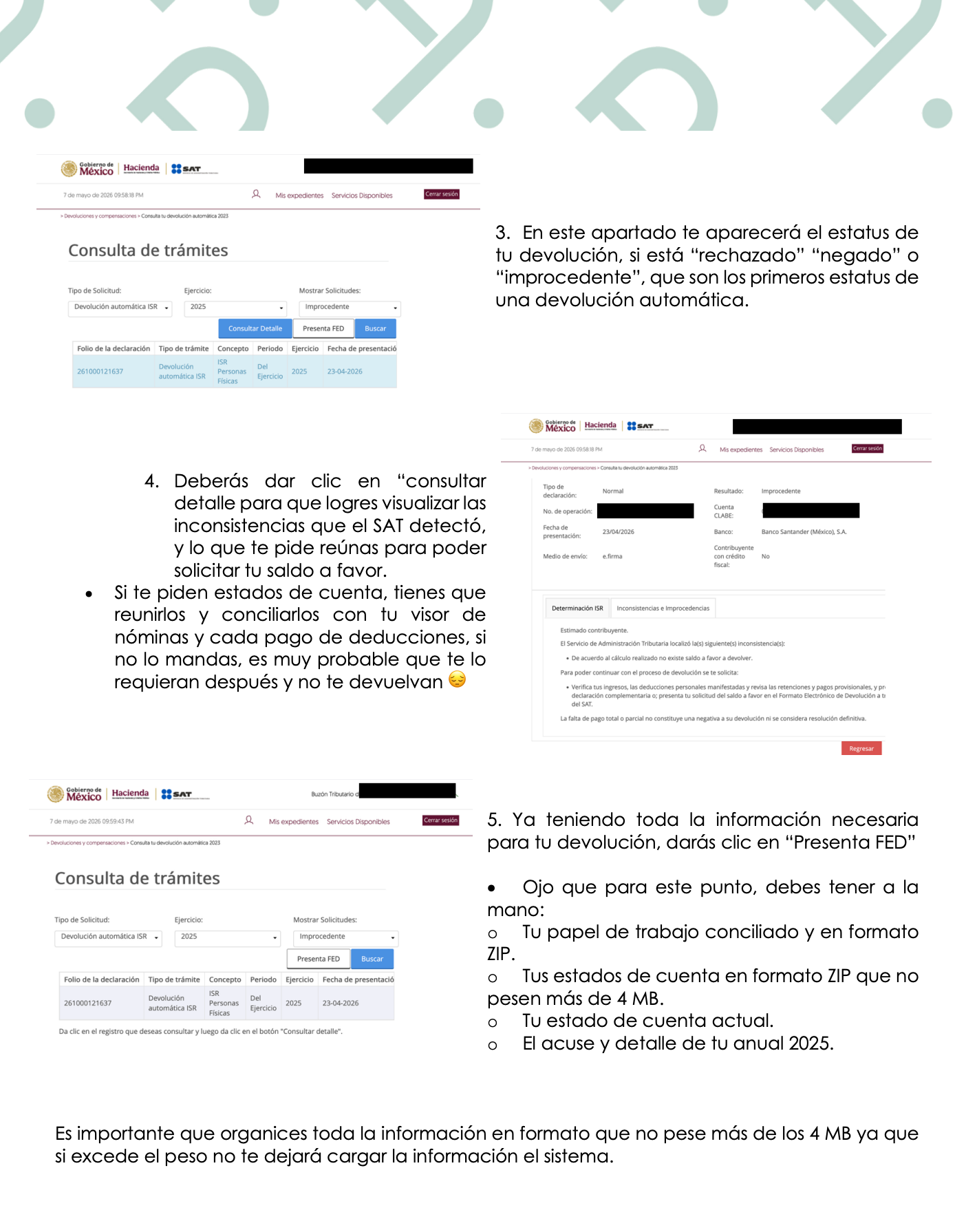 Guía practica DEVOLUCIÓN MANUAL